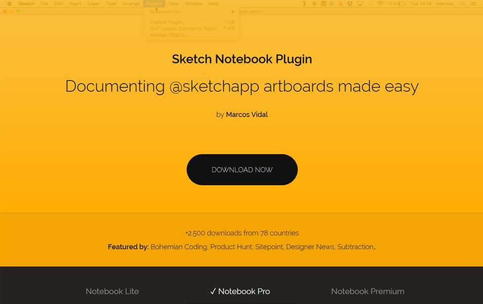 Sketch Notebook Plugin