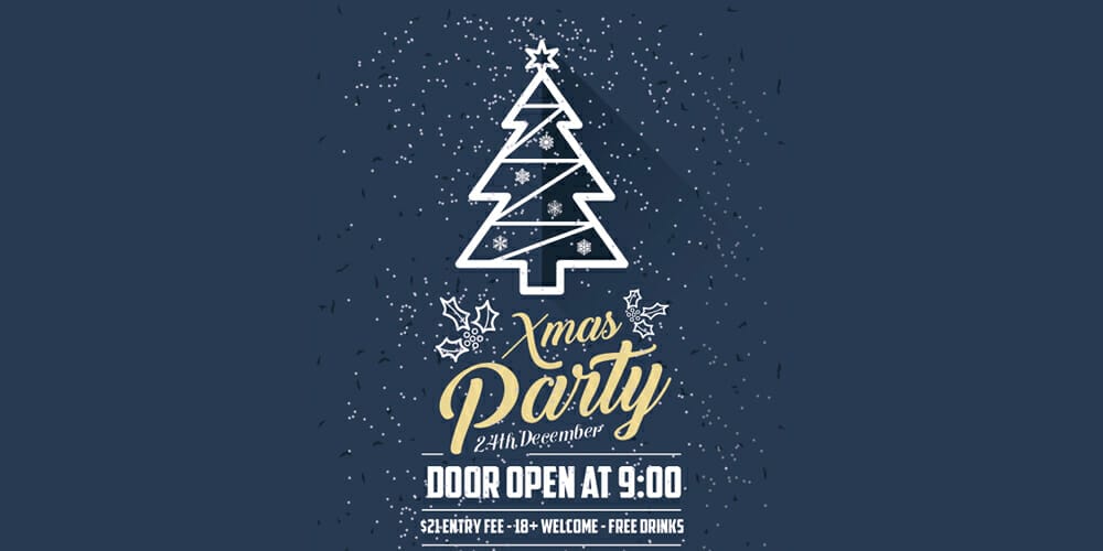 A4 Christmas Party Flyer Design Template