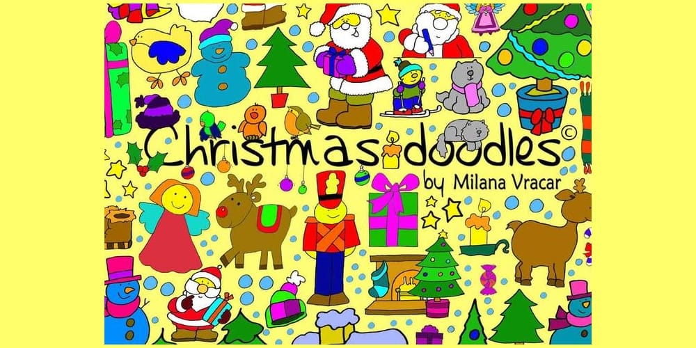 Christmas Brush Doodles Pack