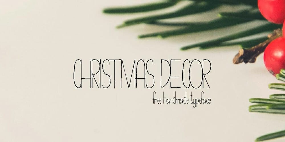 Christmas Decor Hand Drawn Typeface