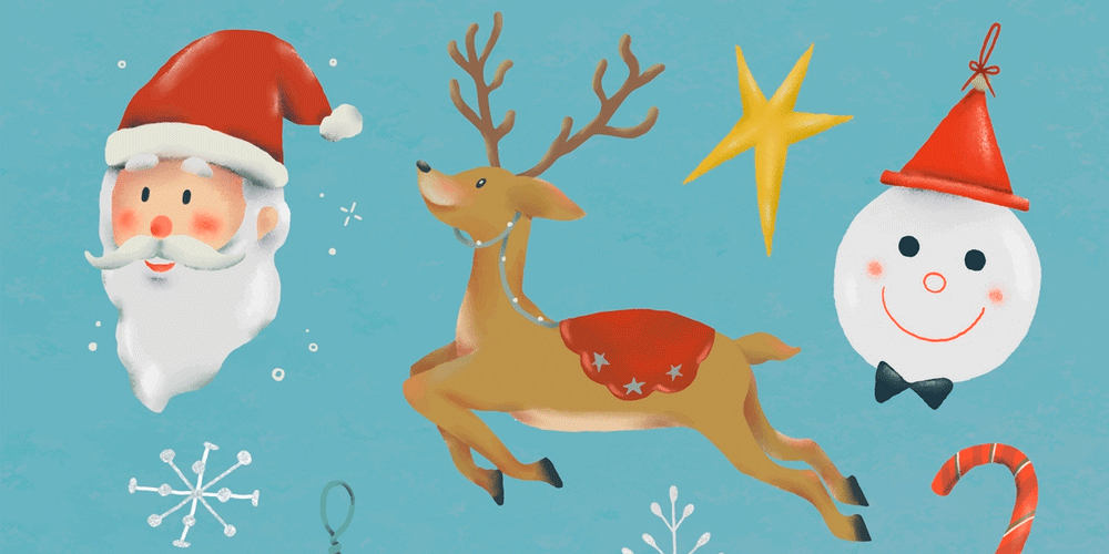 Christmas Doodle Sticker Set