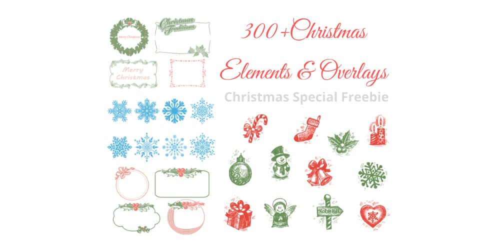 Christmas Elements and Overlays