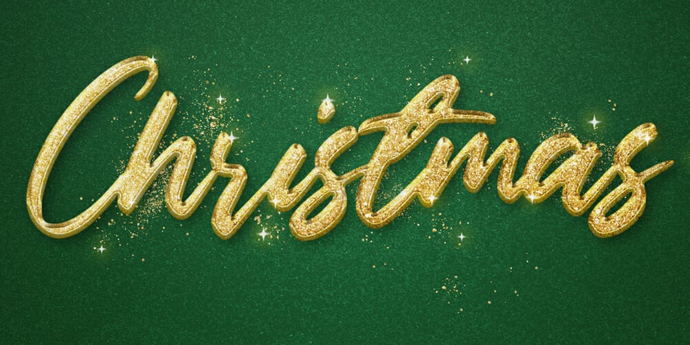 Christmas text effect