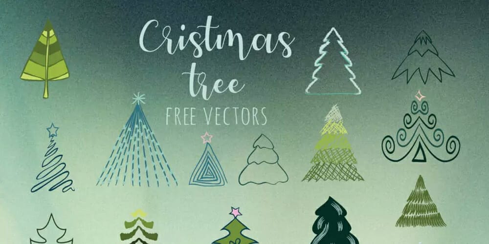  Christmas tree vector