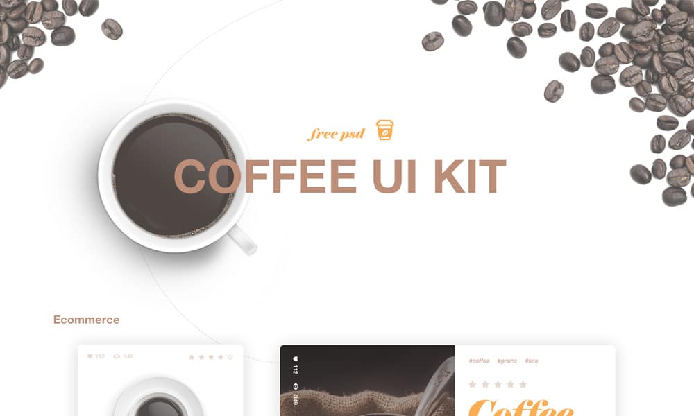 Coffee UI Kit PSD