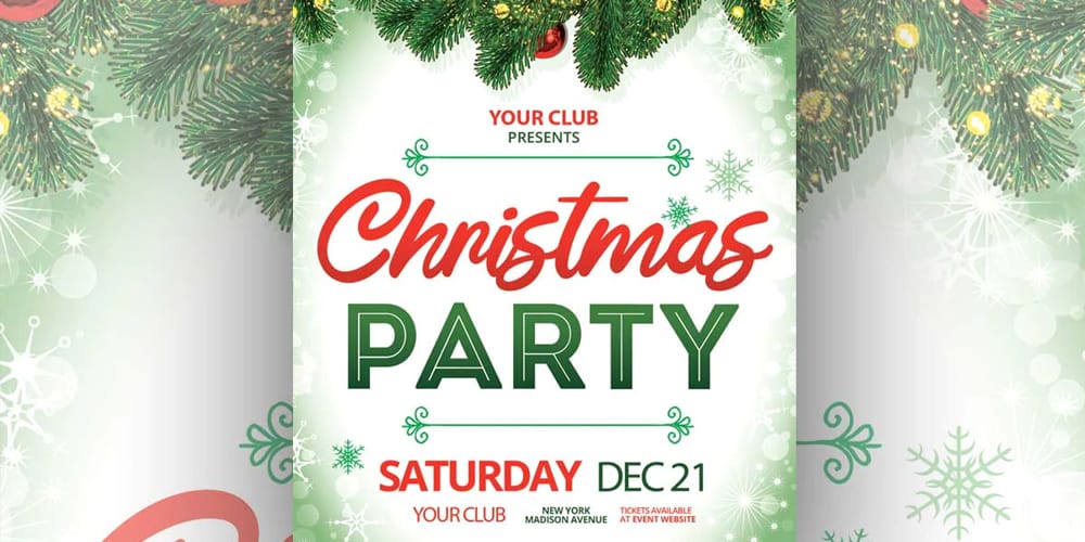 Elegant Christmas Party Flyer