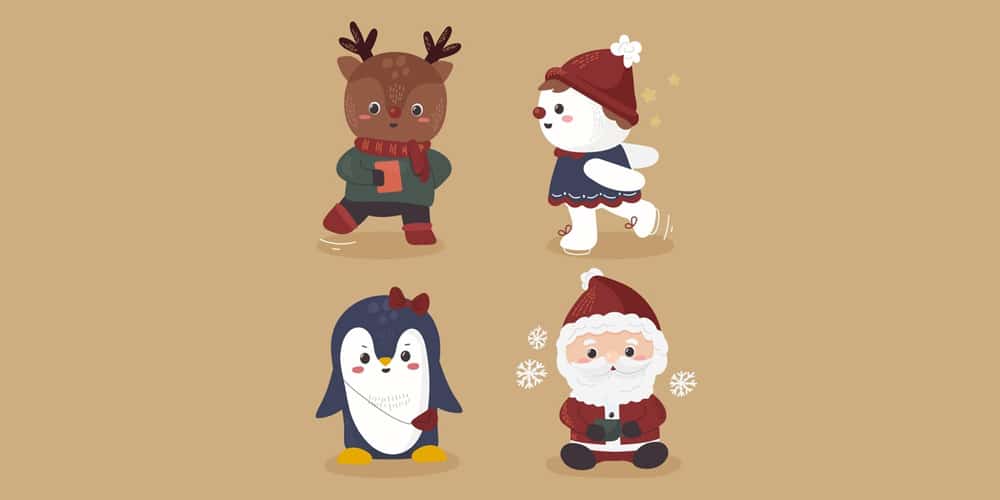 Hand Drawn Christmas Characters