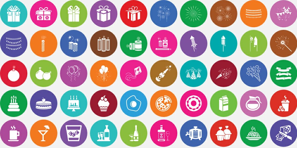 Happy New Year Icons