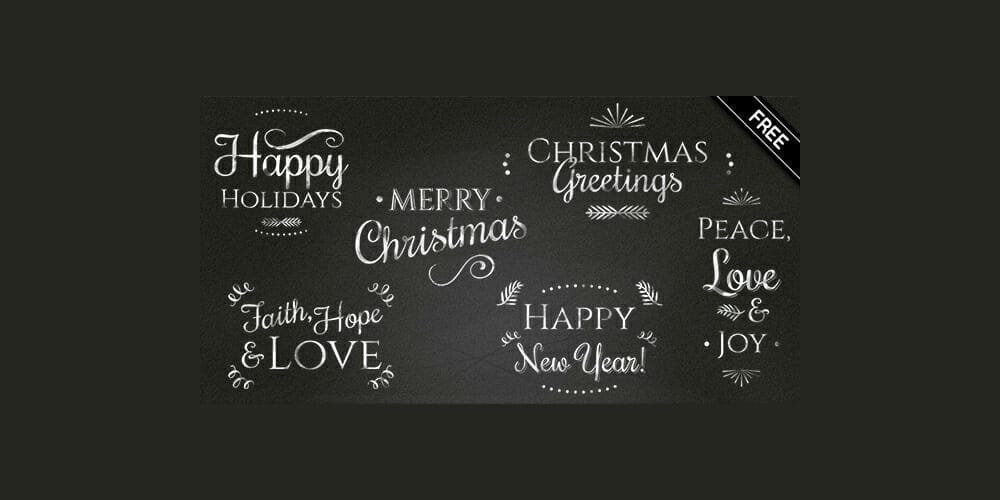 Holiday Greetings Brushes