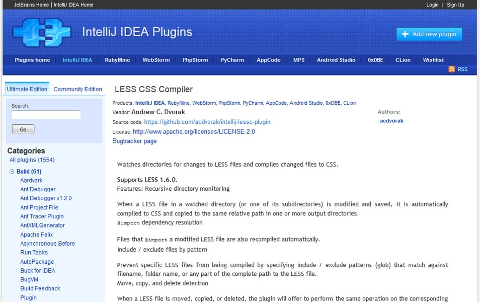 50+ Less Compilers (Complete Collection) 36 LESS CSS Compiler Plugin for the IntelliJ Platform