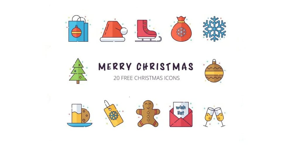 Merry Christmas Vector Icons