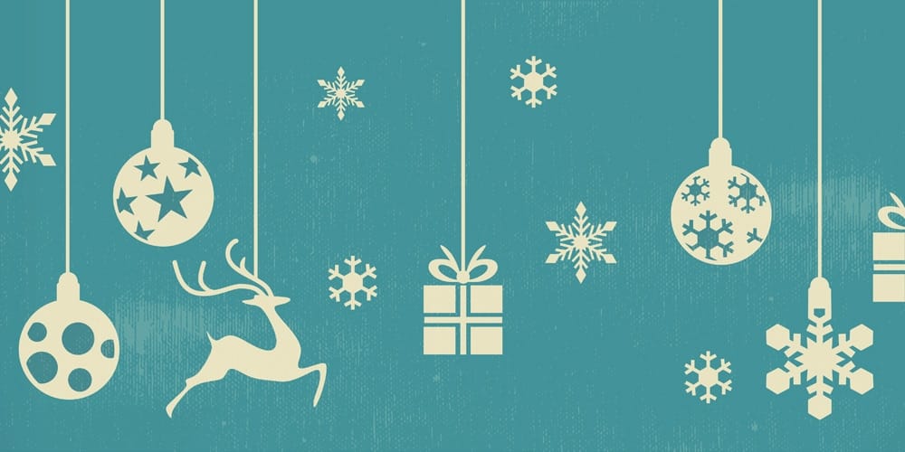 Retro Style Christmas Illustration