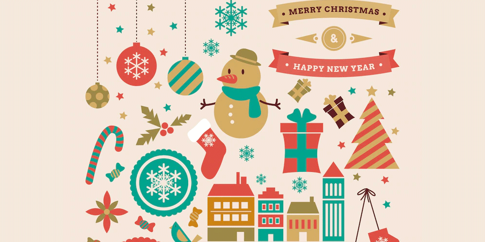 Retro Style Graphic Resources for Christmas