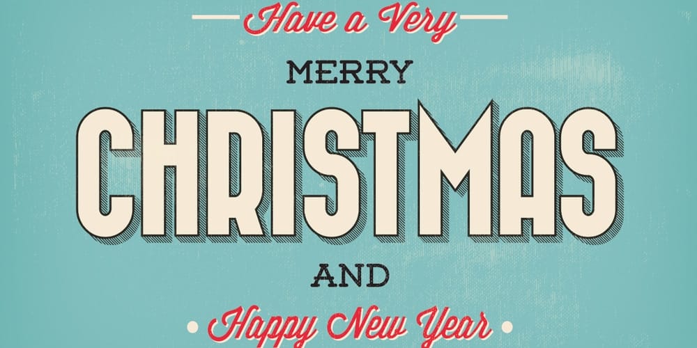 Typographic Christmas Greeting Illustration