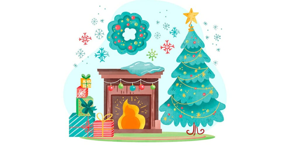 Watercolor Christmas Graphics