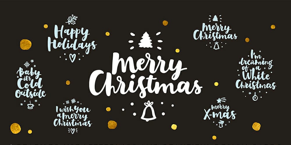 merry christmas lettering