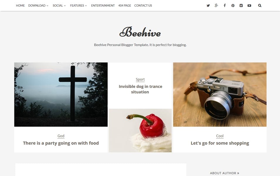 Beehive Responsive Blogger Template