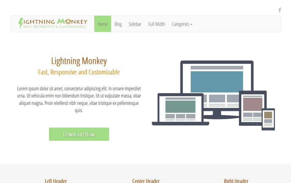 Lightning Monkey Responsive WordPress Theme