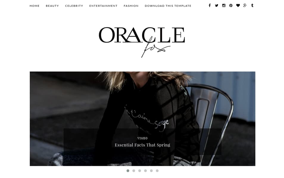 Oracle Responsive Blogger Template