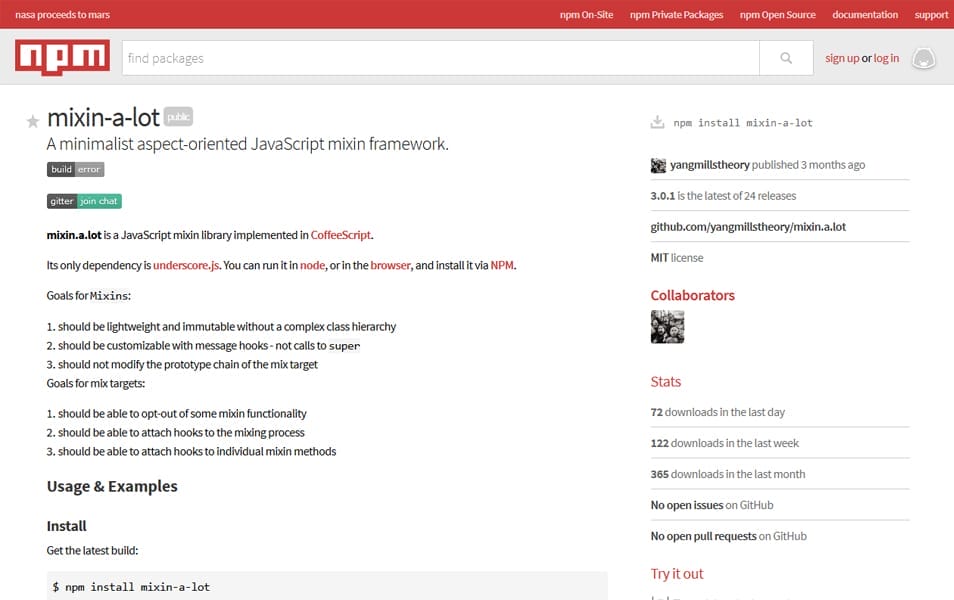 100+ JavaScript Frameworks for Web Developers 23 mixin a lot