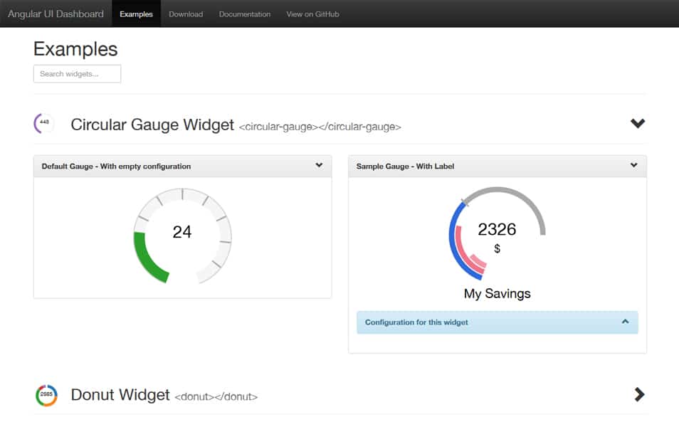 Angular UI Dashboard