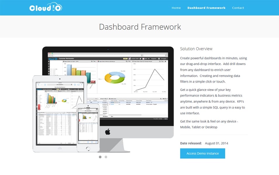 20+ Best Dashboard Frameworks 16 CloudIO Dashboard Framework