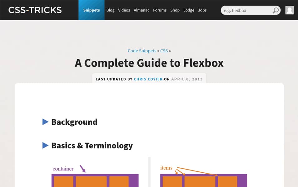 CSS Flexbox Resources - Tutorials, Tools, Grid & Generators 82 A Complete Guide to Flexbox