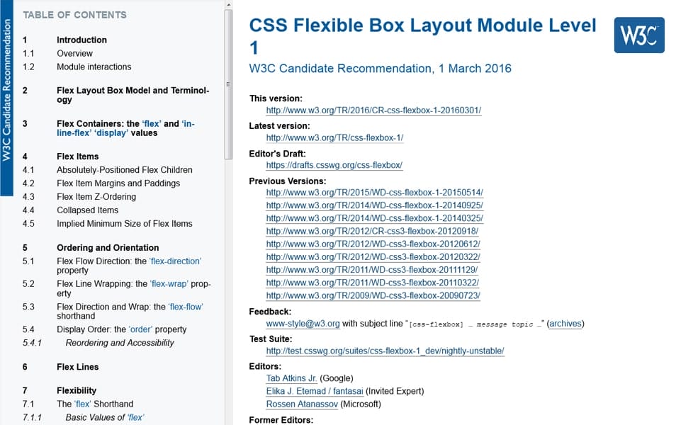 CSS Flexible Box Layout Module Level