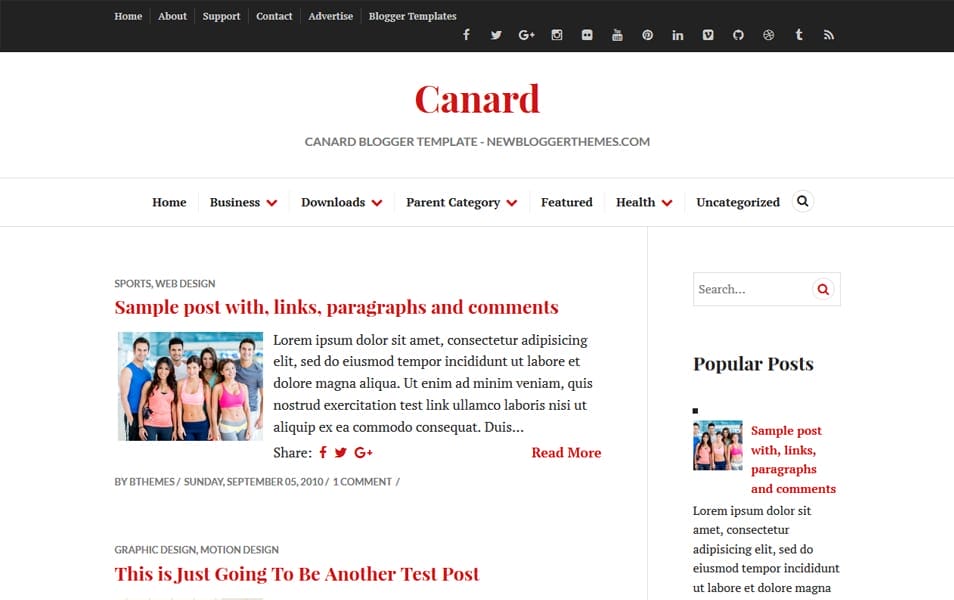 Canard Responsive Blogger Template