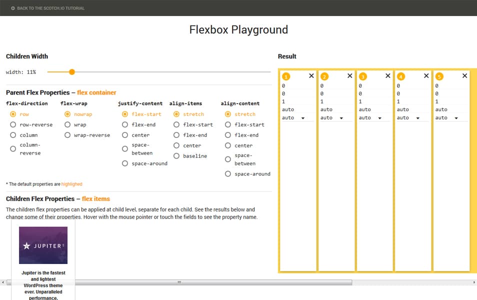 Flexbox Playground