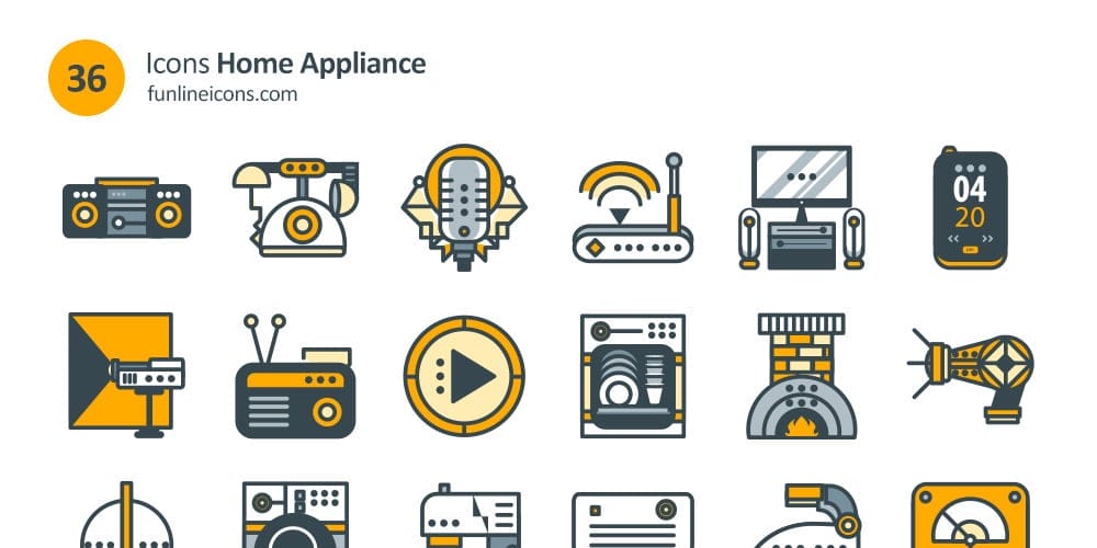 Free Home Appliance And Real Estate Icons