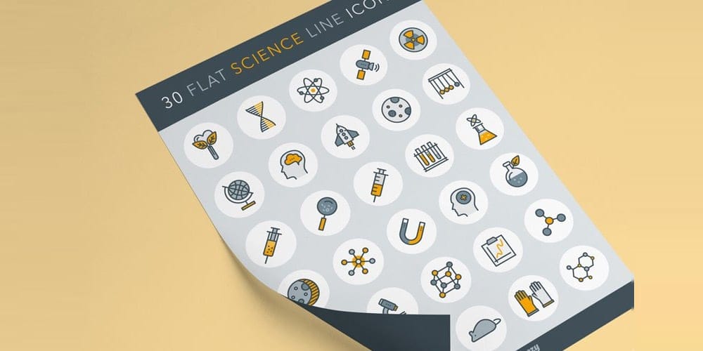 Free Science Line Icons