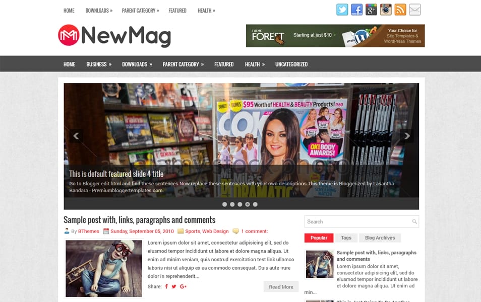 NewMag Responsive Blogger Template