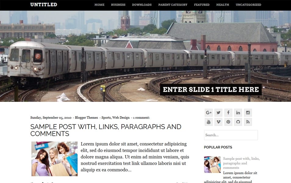 Untitled Responsive Blogger Template