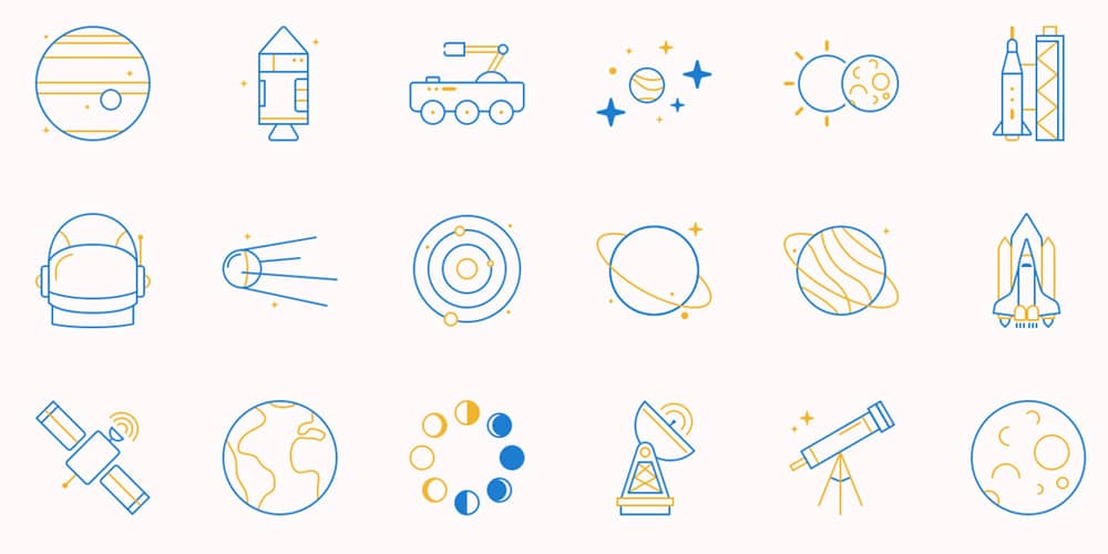 Astronomy and Space Icons