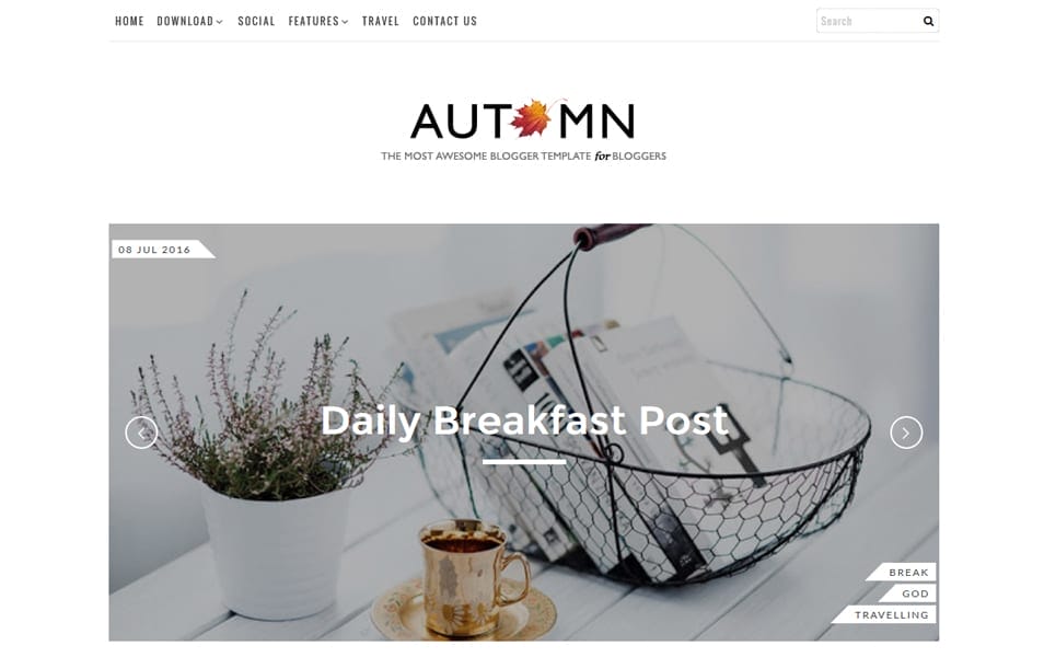 Autumn Responsive Blogger Template