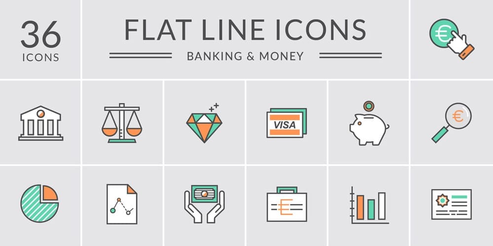 Bank And Money Icons