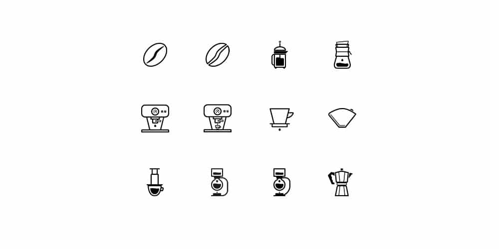 Barista And Coffee Lovers Icons