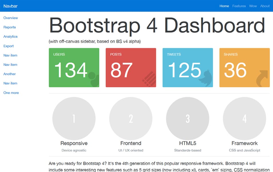 CSS Flexbox Resources - Tutorials, Tools, Grid & Generators 71 Bootstrap 4 admin starter theme