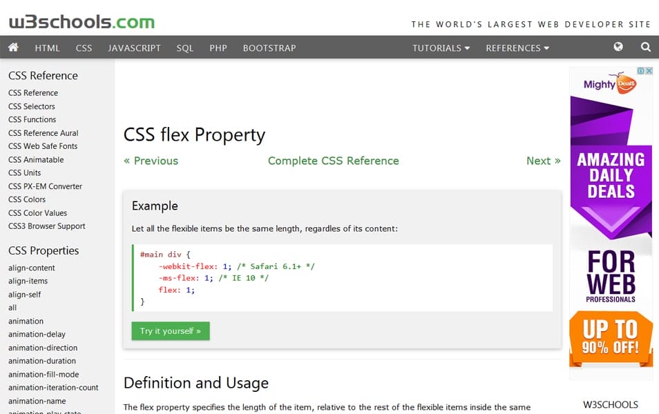 CSS Flexbox Resources - Tutorials, Tools, Grid & Generators 85 CSS flex Property