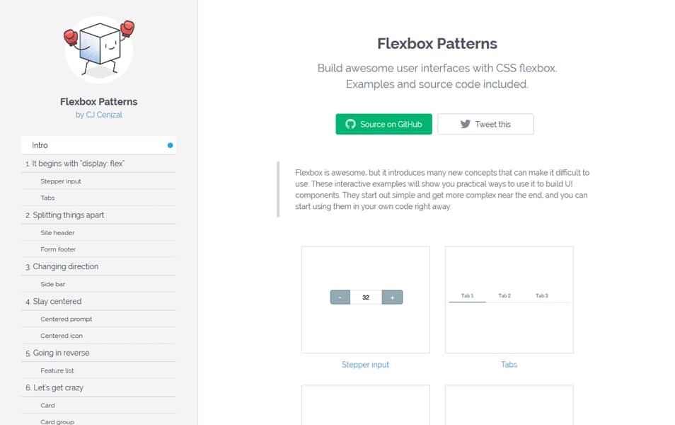 CSS Flexbox Resources - Tutorials, Tools, Grid & Generators 62 Flexbox Patterns