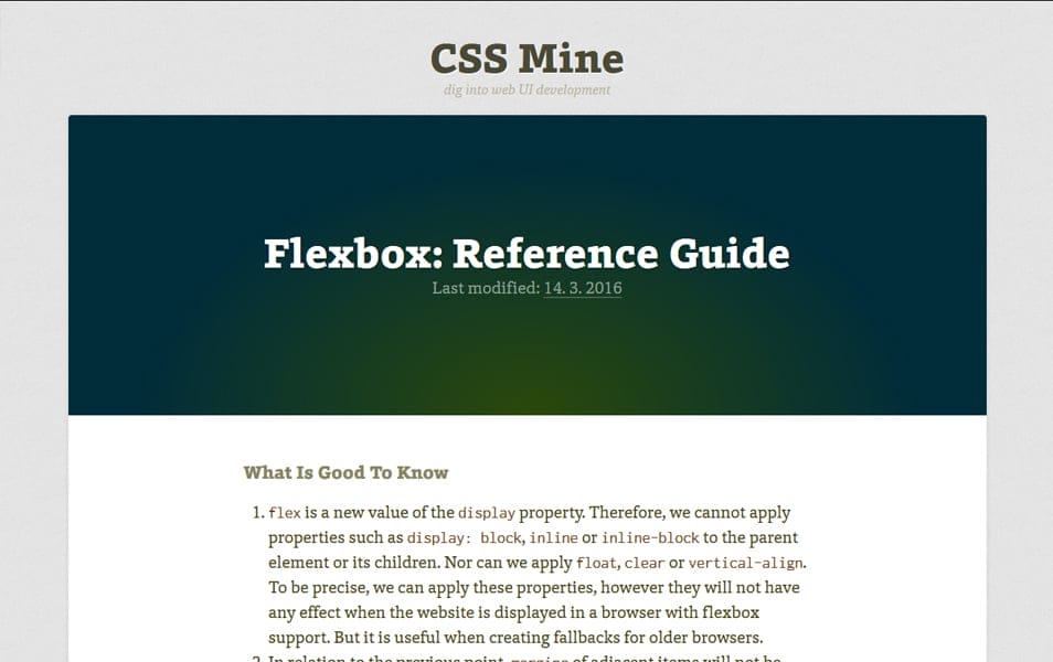 CSS Flexbox Resources - Tutorials, Tools, Grid & Generators 101 Flexbox: Reference Guide