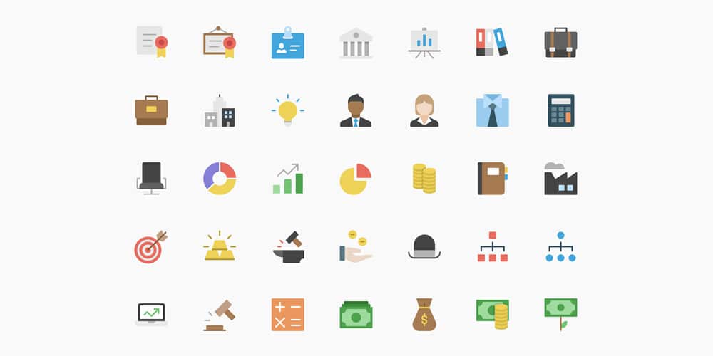 Free Flat Business Icons