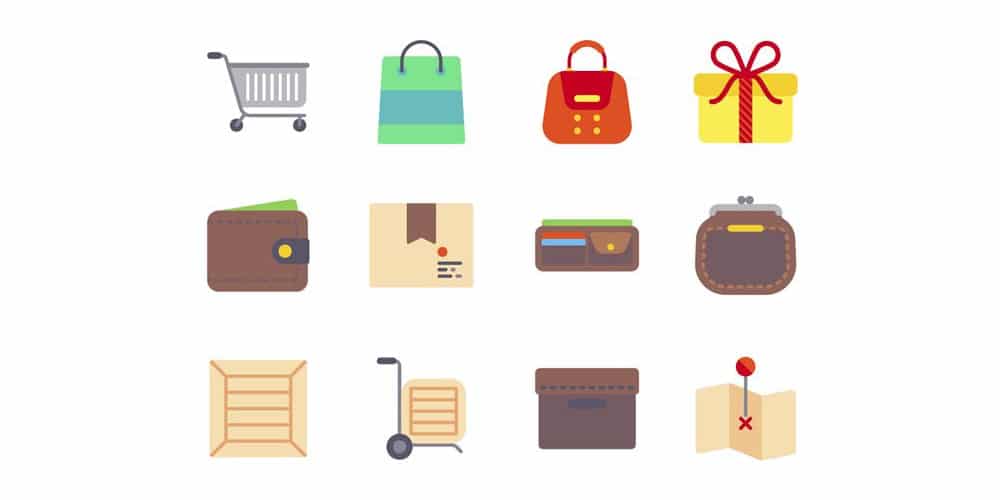 Free Flat eCommerce Icons