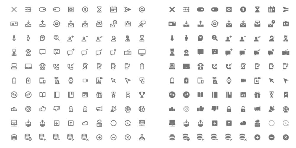Free Material Design Style Icons