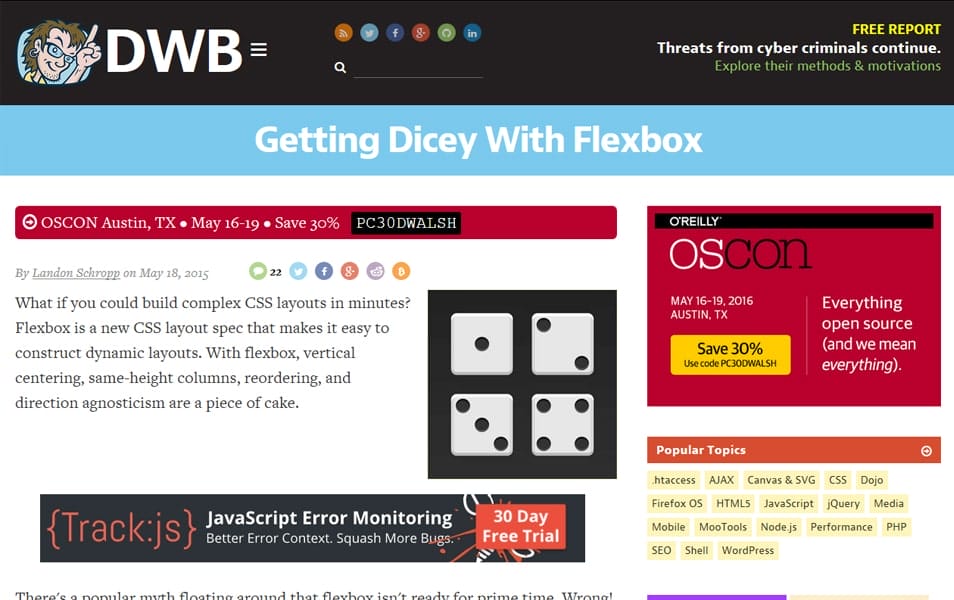 CSS Flexbox Resources - Tutorials, Tools, Grid & Generators 108 Getting Dicey With Flexbox