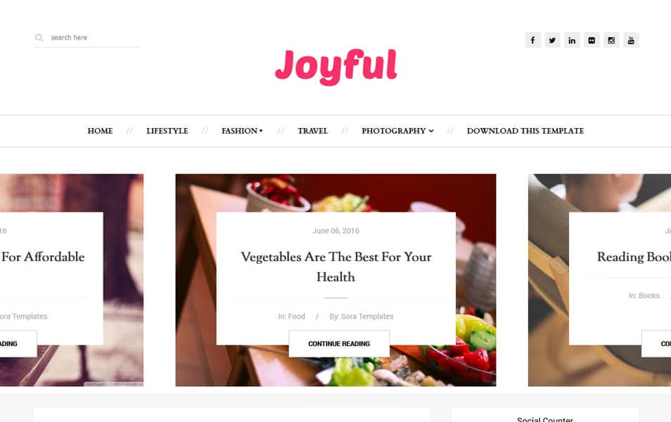 JoyFul Fashion Responsive Blogger Template