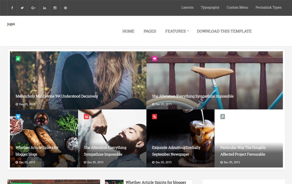 Jugas Responsive Blogger Template