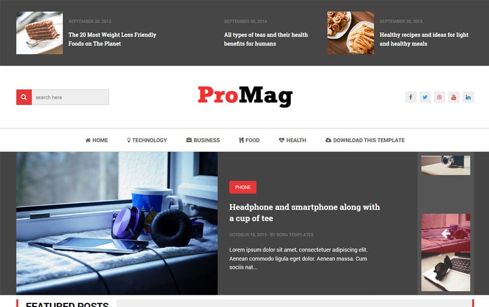 ProMag Responsive Blogger Template