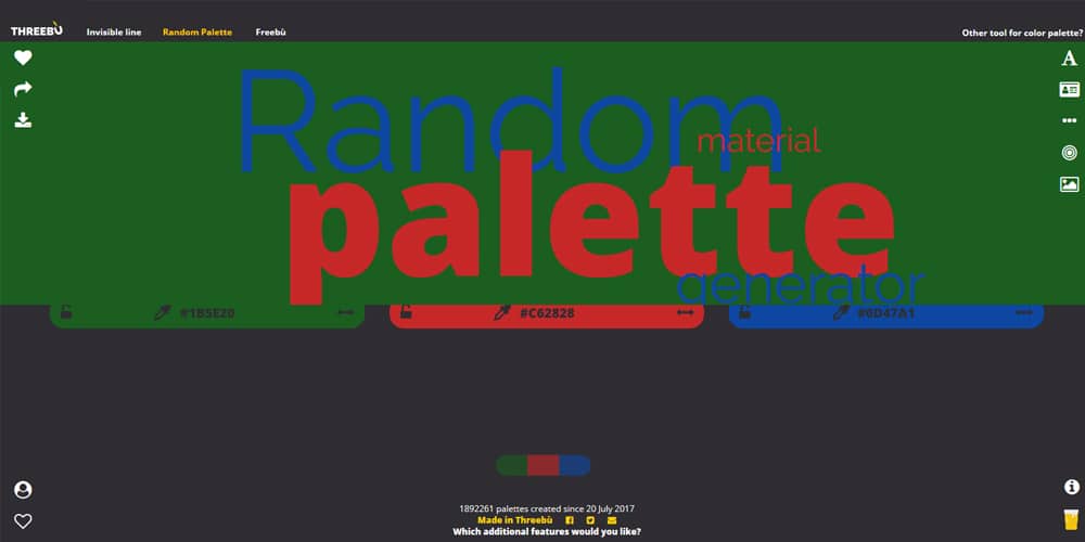 Tools for generating Material Design Color Palettes 10 Random Material Palette Generator
